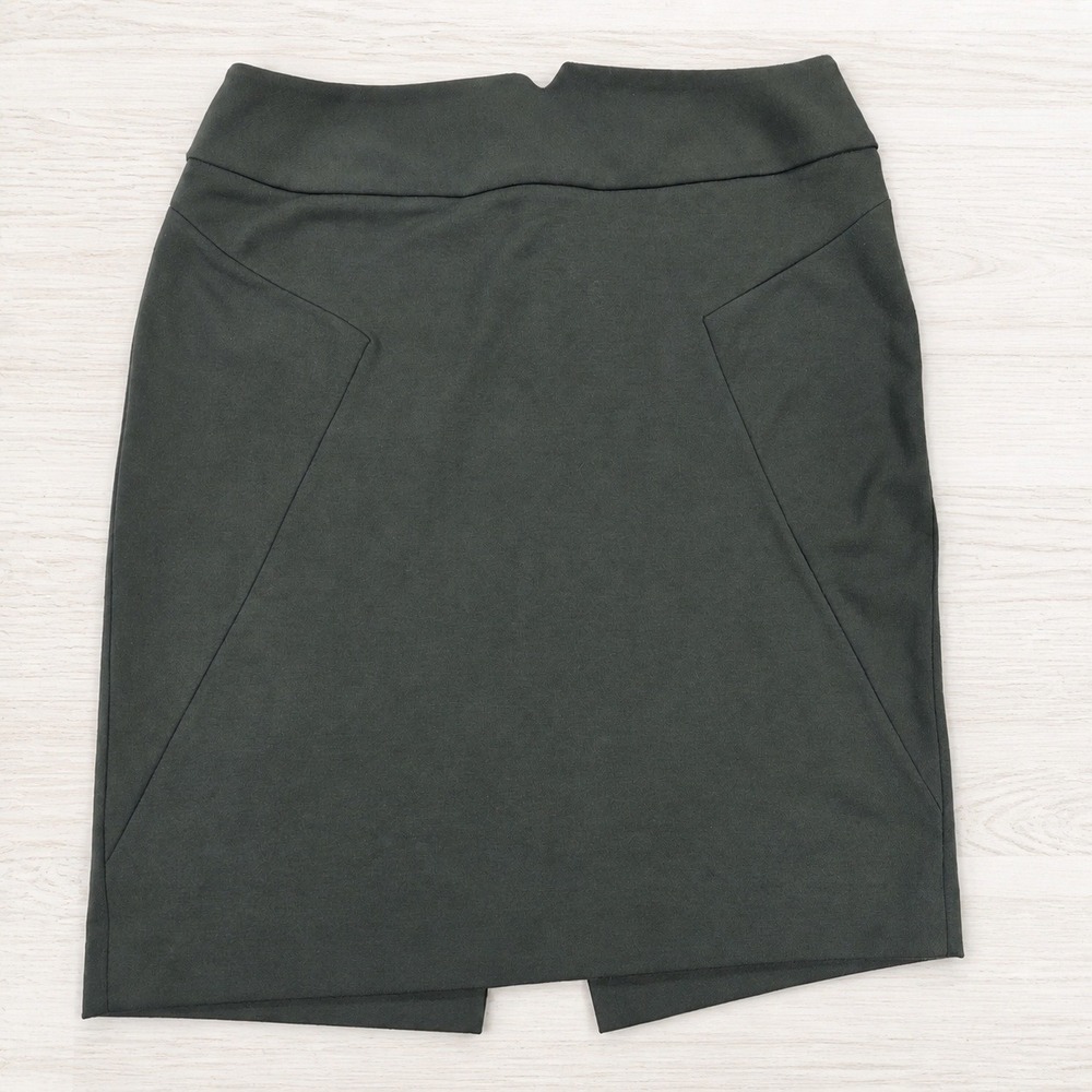 Adrienne Vittadini Seamed Pencil Skirt Dark Olive 14 Womens Career